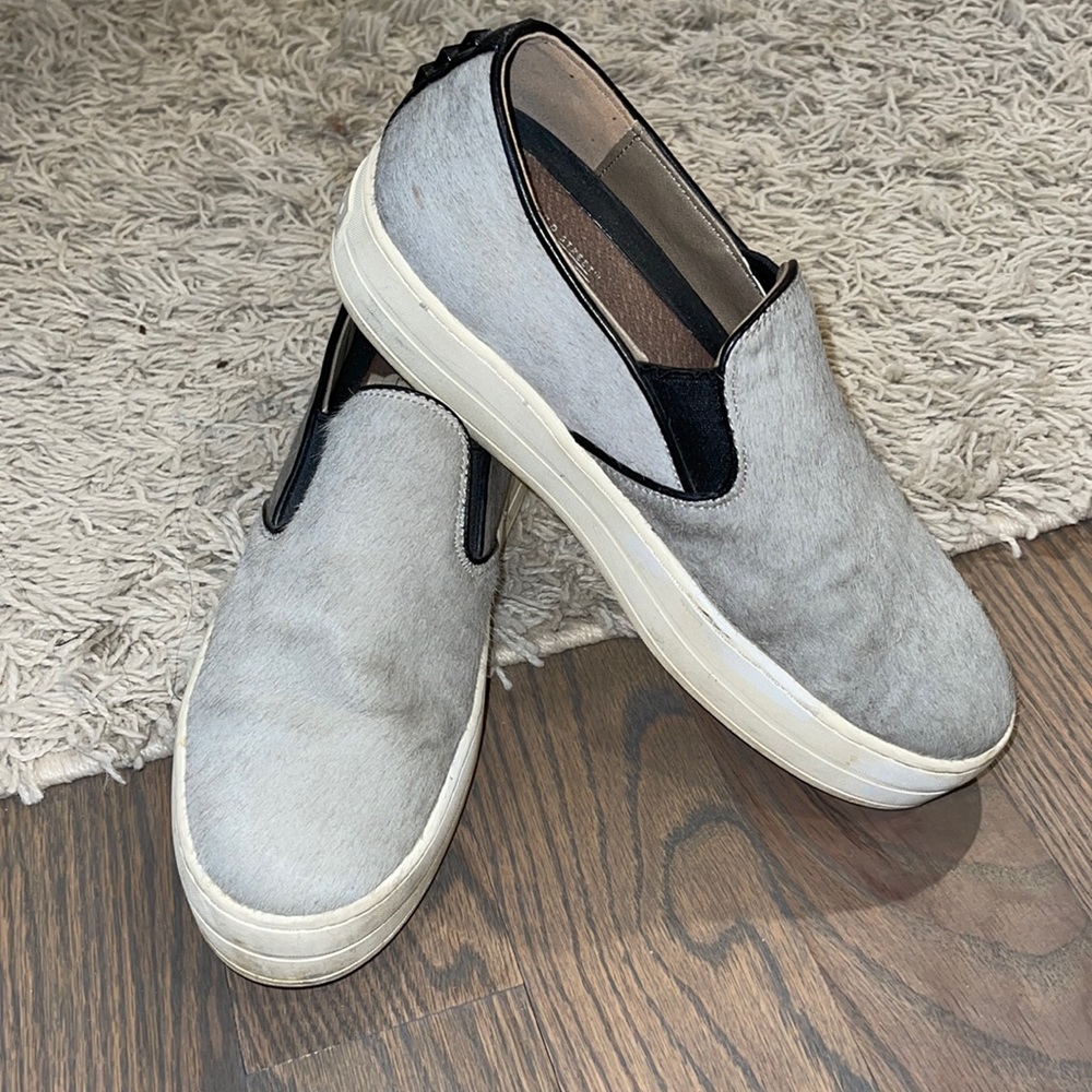 Grey Hide fur Skechers Street Rise fit CowhideSize8